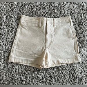 Madewell Emmett Shorts - High Waist Cream Shorts